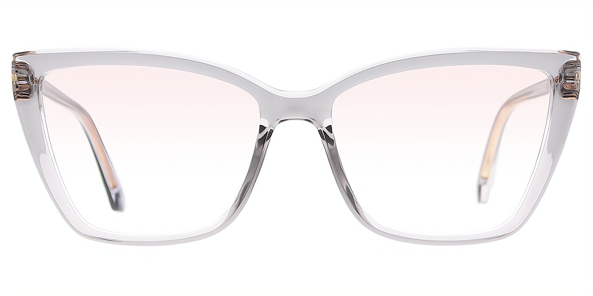 Gray Cat Eye Hipster TR90 Eyeglasses