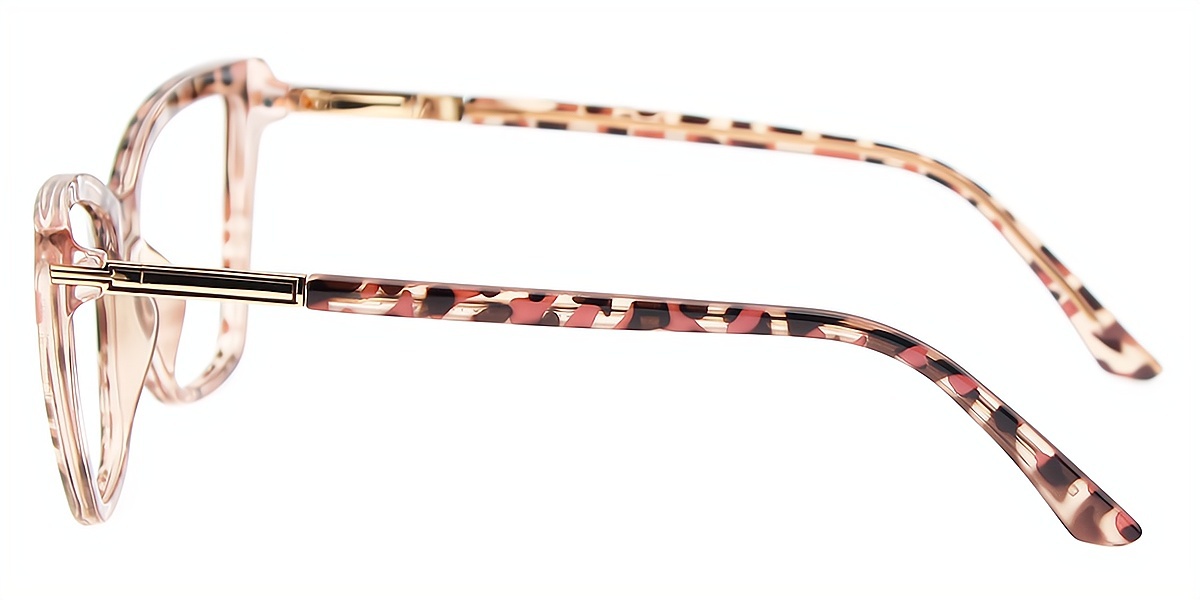 Pink Tortoise Cat Eye Hipster TR90 Eyeglasses