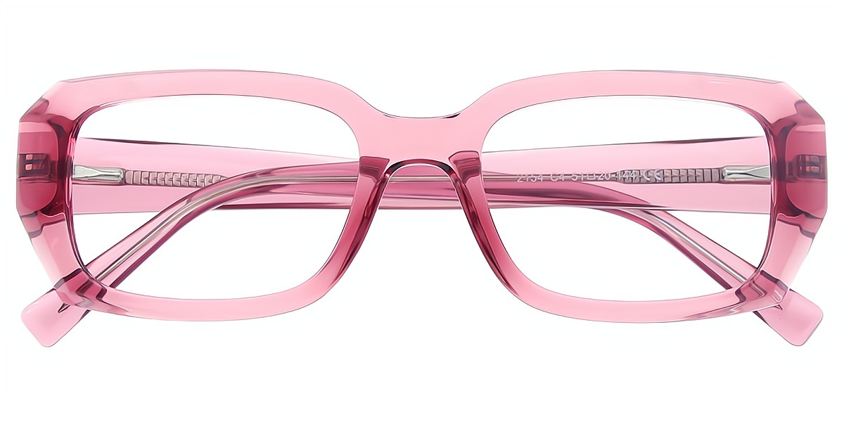Purple Rectangle Hipster TR90 Eyeglasses