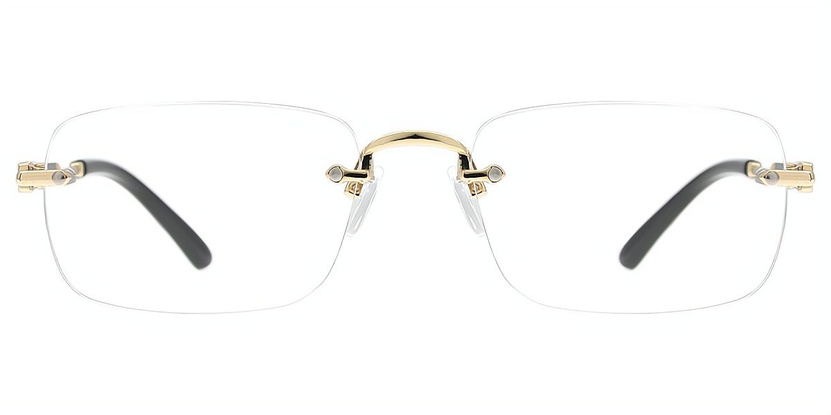 Golden Oval Refined Metal Eyeglasses