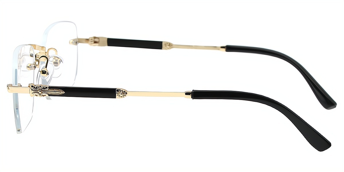 Golden Oval Refined Metal Eyeglasses
