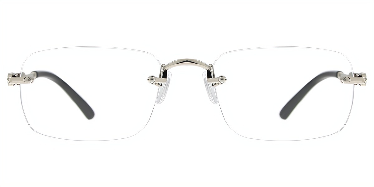 Silver Oval Refined Metal Eyeglasses