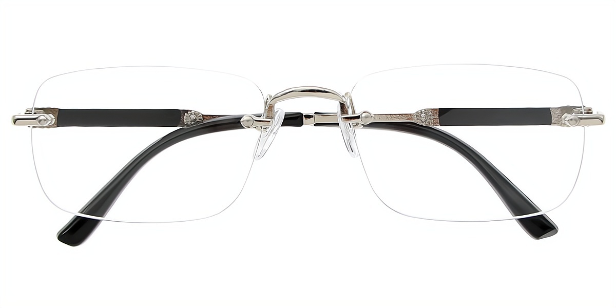 Silver Oval Refined Metal Eyeglasses