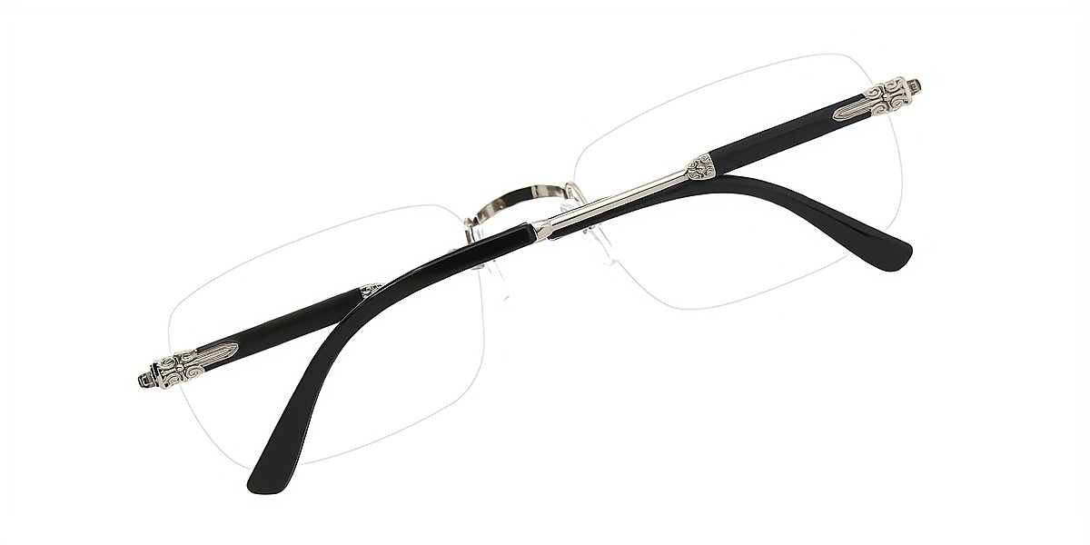 Silver Oval Refined Metal Eyeglasses