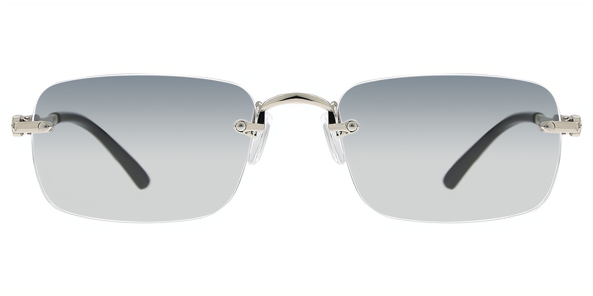 Silver Oval Refined Metal Eyeglasses