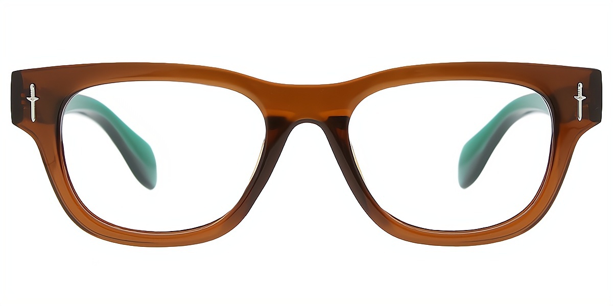 Brown Horn Retro Horn Plastic Eyeglasses