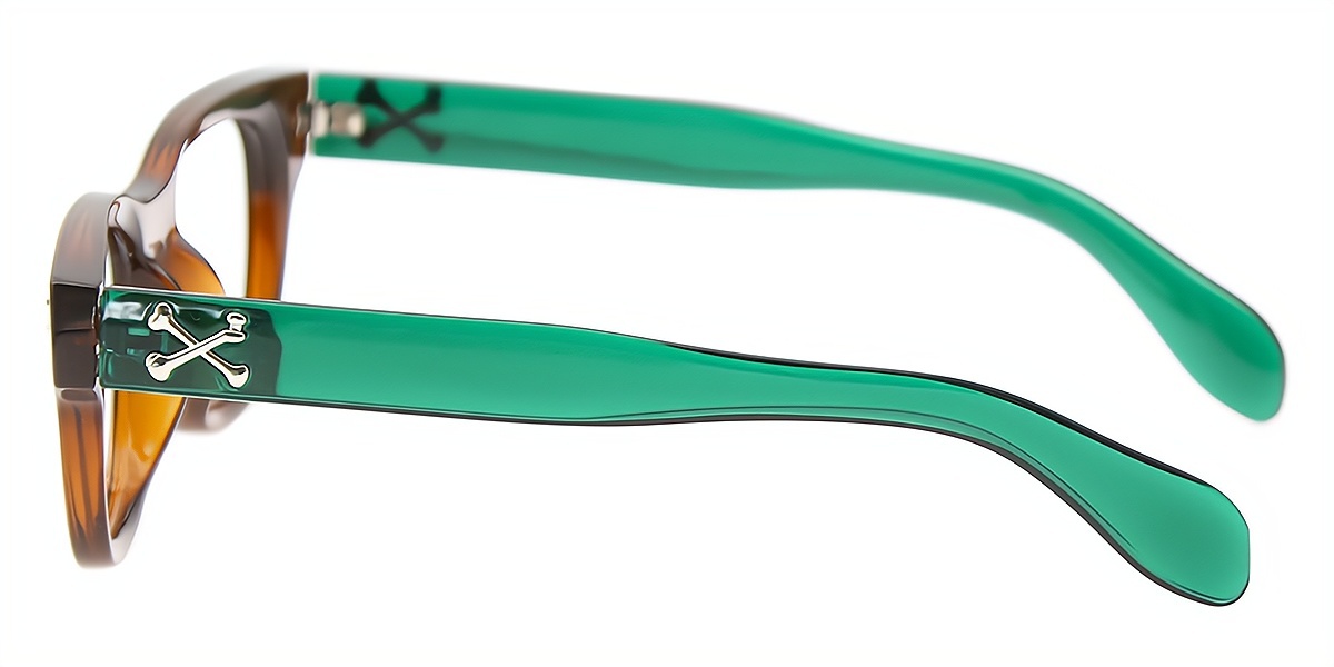 Brown Horn Retro Horn Plastic Eyeglasses