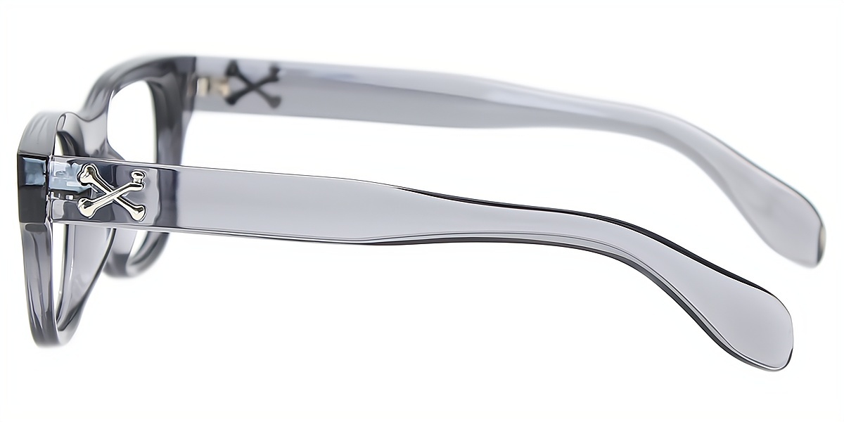 Gray Horn Retro Horn Plastic Eyeglasses