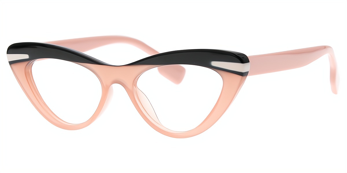 Pink Cat Eye Chic Plastic Eyeglasses