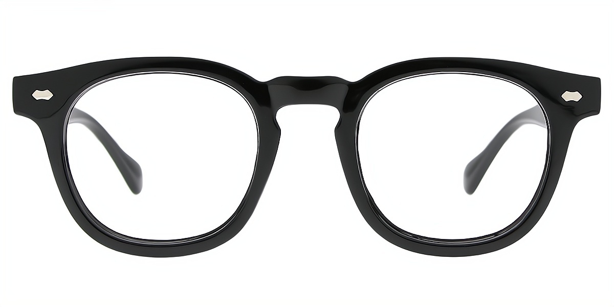 Black Horn Chic Horn Plastic Eyeglasses