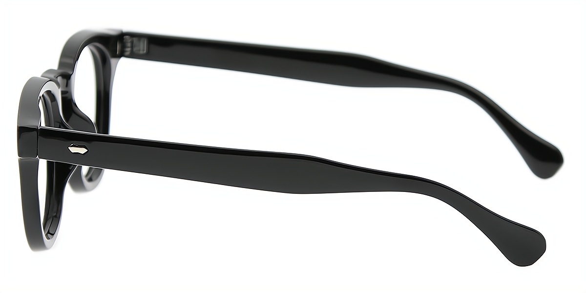 Black Horn Chic Horn Plastic Eyeglasses