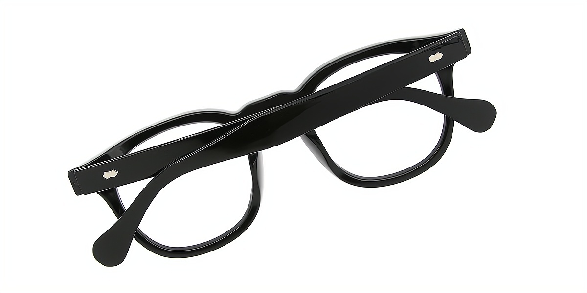 Black Horn Chic Horn Plastic Eyeglasses
