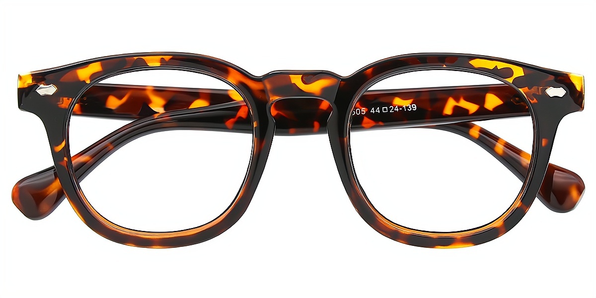 Tortoise Horn Chic Horn Plastic Eyeglasses