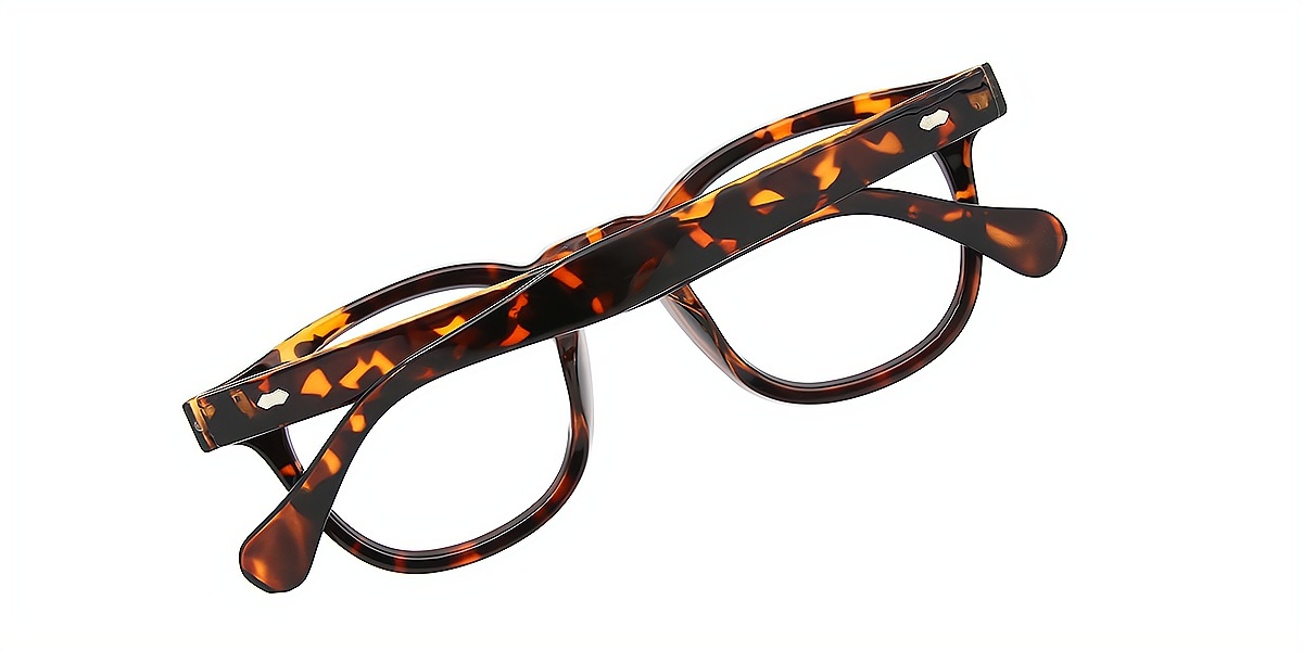 Tortoise Horn Chic Horn Plastic Eyeglasses
