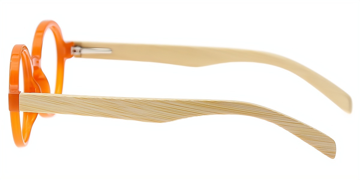 Orange Round Retro TR90 Eyeglasses