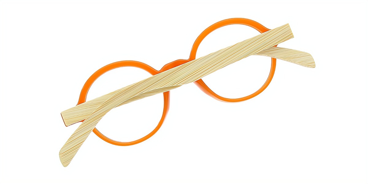 Orange Round Retro TR90 Eyeglasses