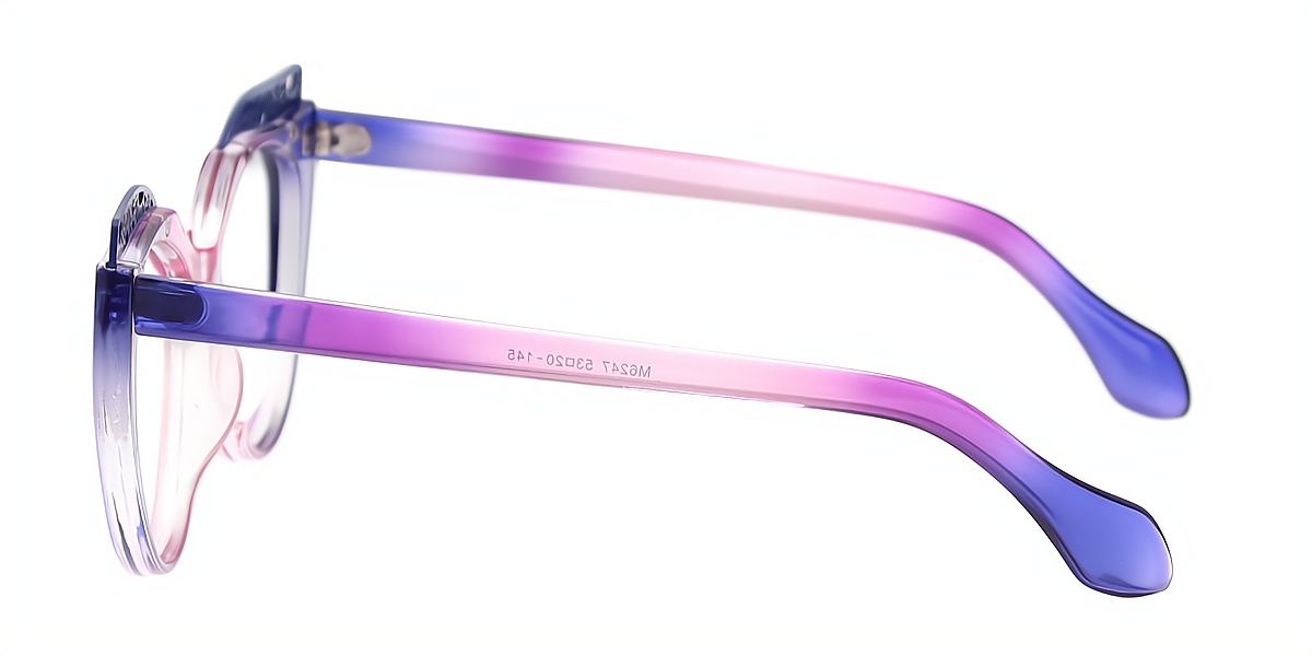 Purple Cat Eye Ornate Plastic Eyeglasses