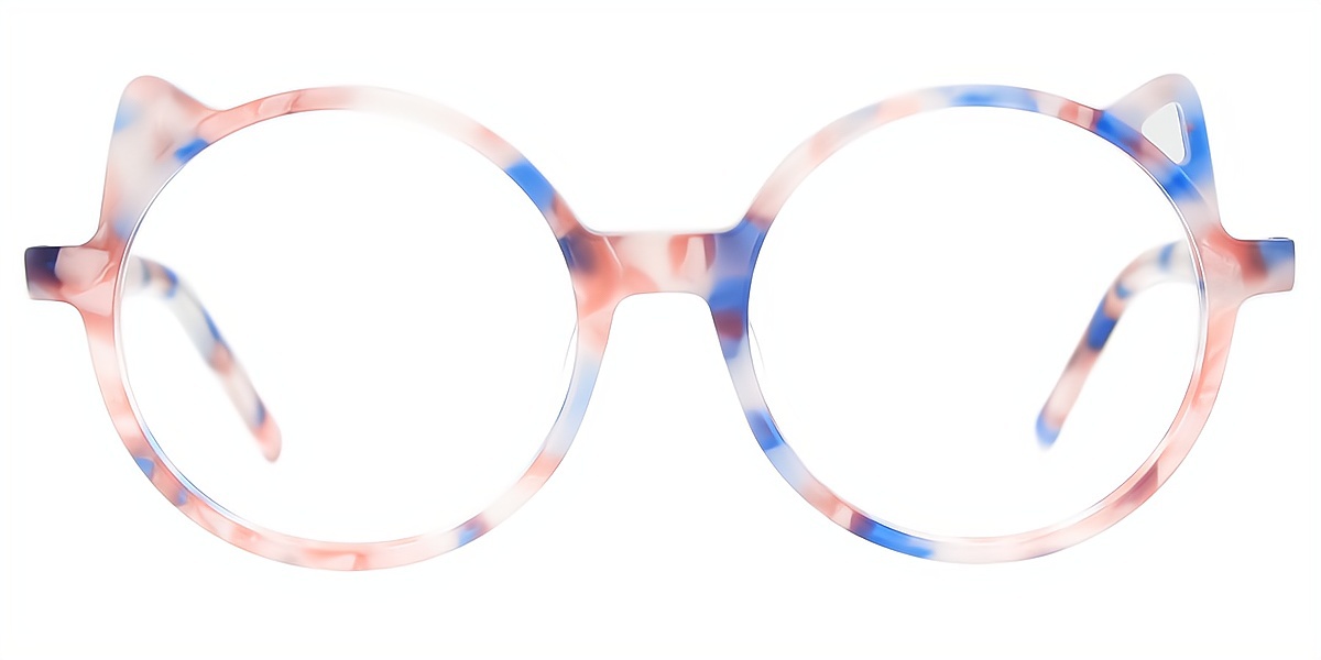 Multicolor Round Elaborate Acetate Eyeglasses