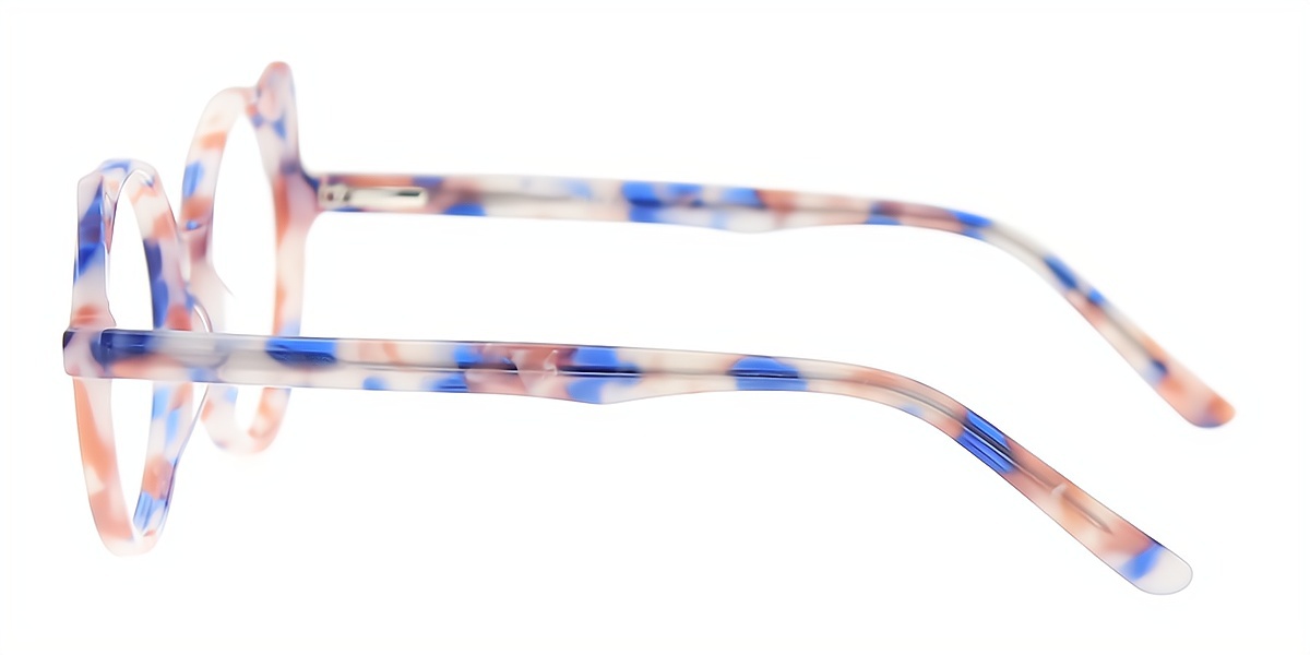 Multicolor Round Elaborate Acetate Eyeglasses