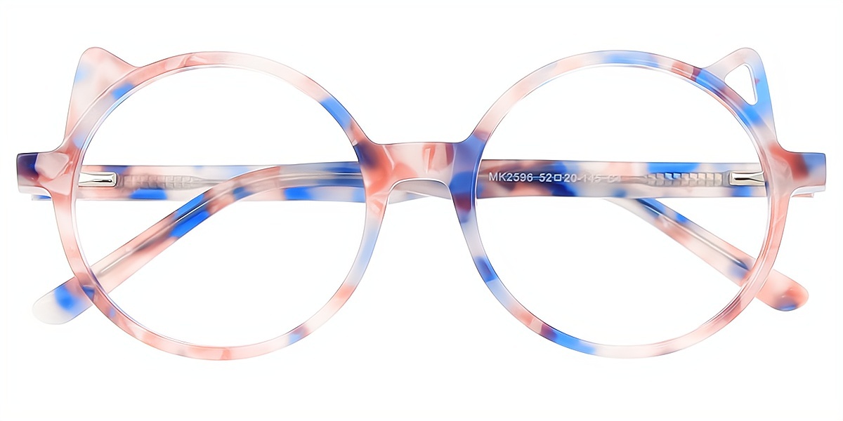 Multicolor Round Elaborate Acetate Eyeglasses