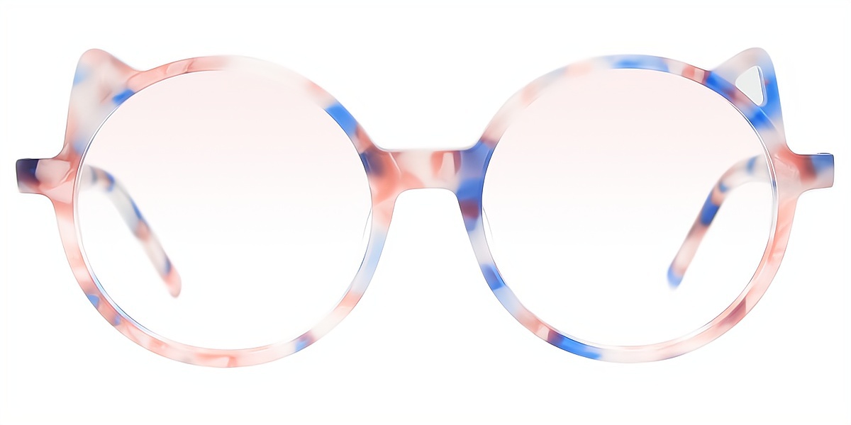 Multicolor Round Elaborate Acetate Eyeglasses