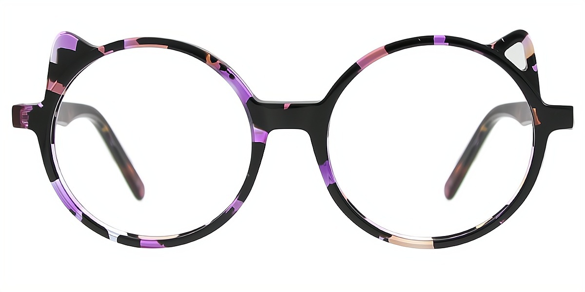 Mix Round Elaborate Acetate Eyeglasses