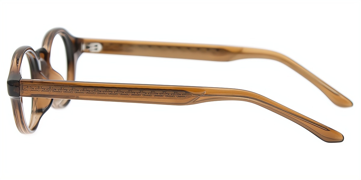 Brown Oval Chic TR90 Eyeglasses