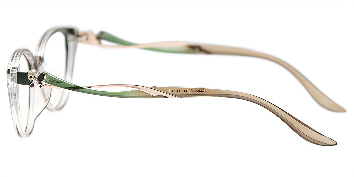 Mix Cat Eye Elegant Mixed Materials Eyeglasses