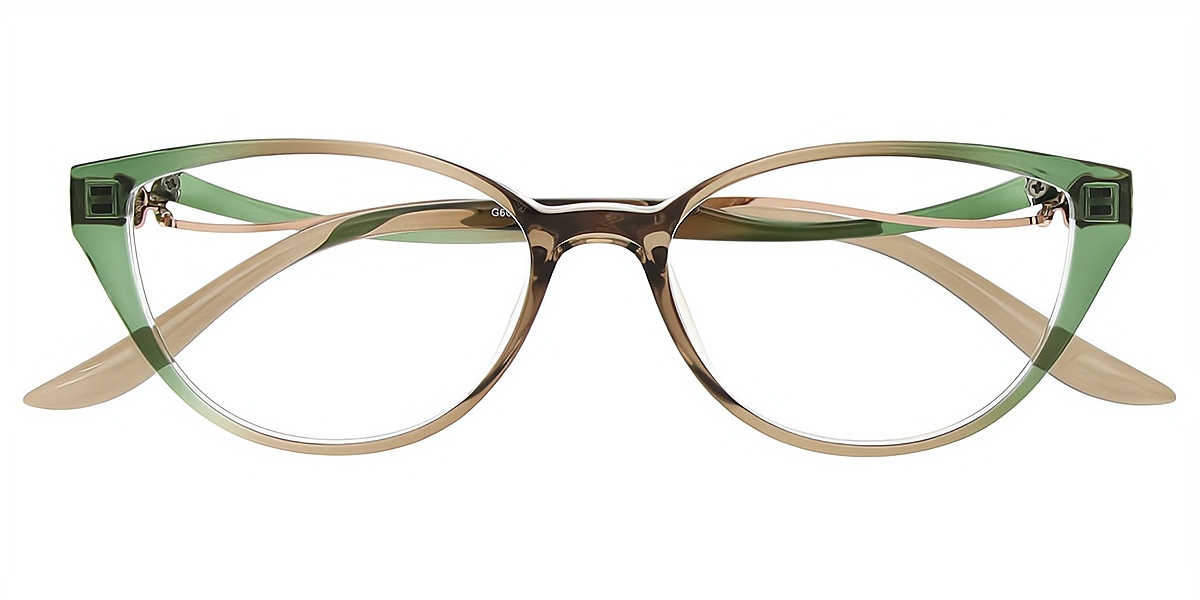Mix Cat Eye Elegant Mixed Materials Eyeglasses