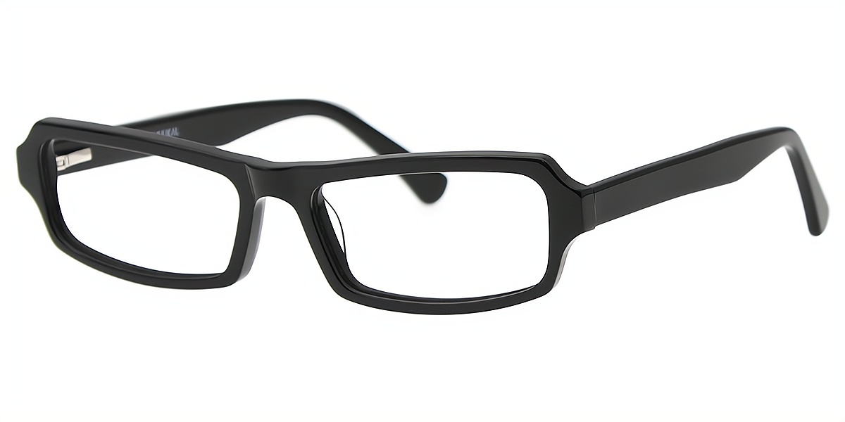 Black Rectangle Chic Acetate Eyeglasses