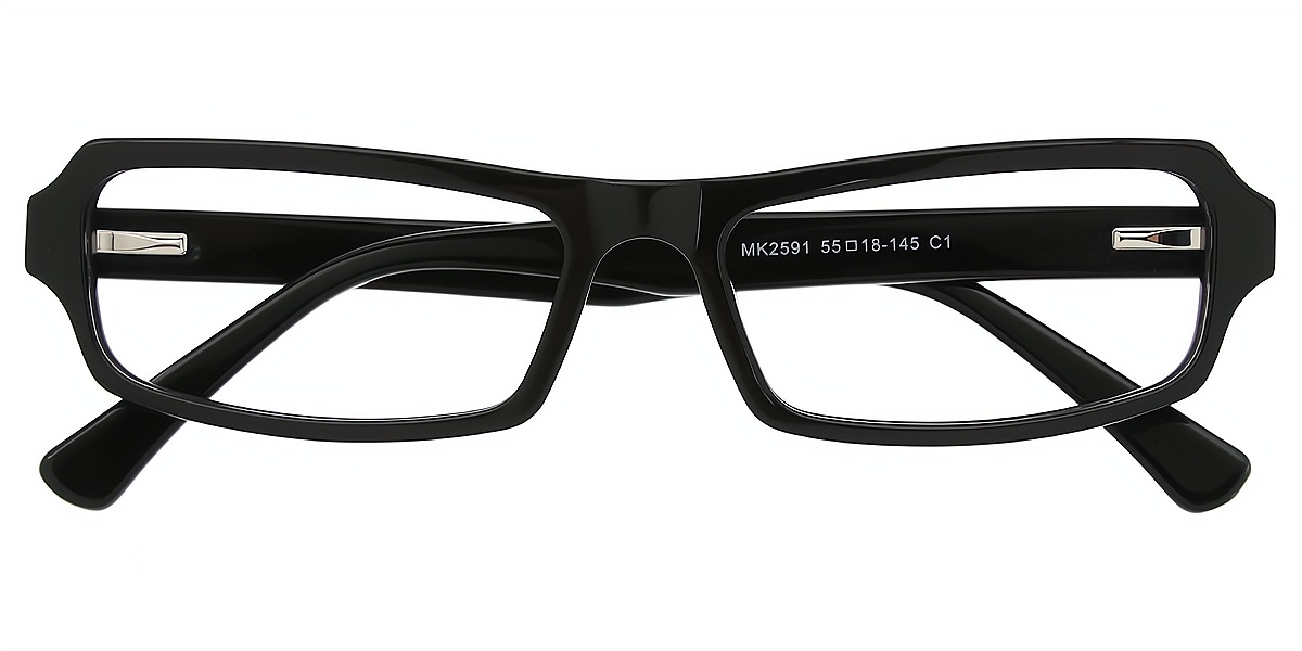 Black Rectangle Chic Acetate Eyeglasses
