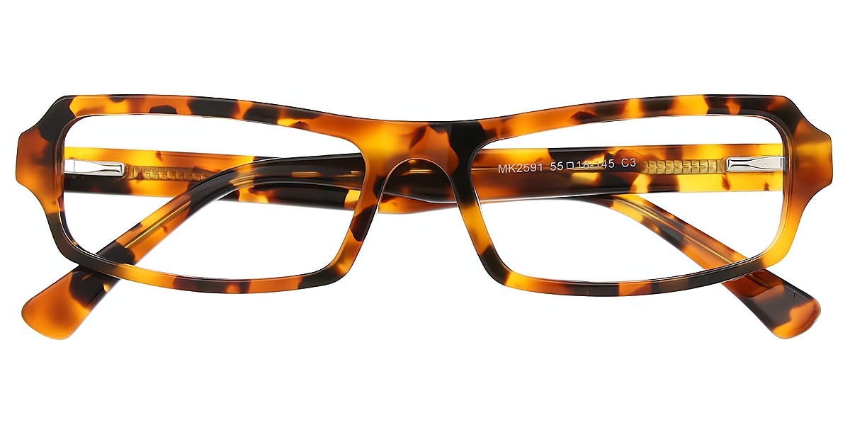 Tortoise Rectangle Chic Acetate Eyeglasses
