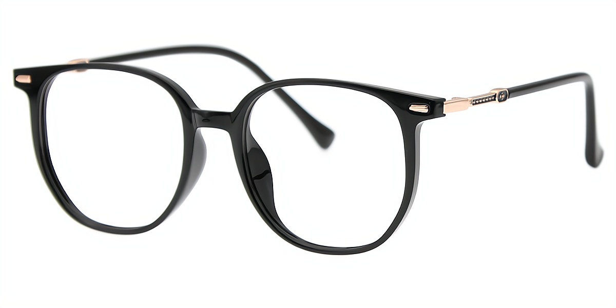 Black Horn Simple Lightweight TR90 Eyeglasses