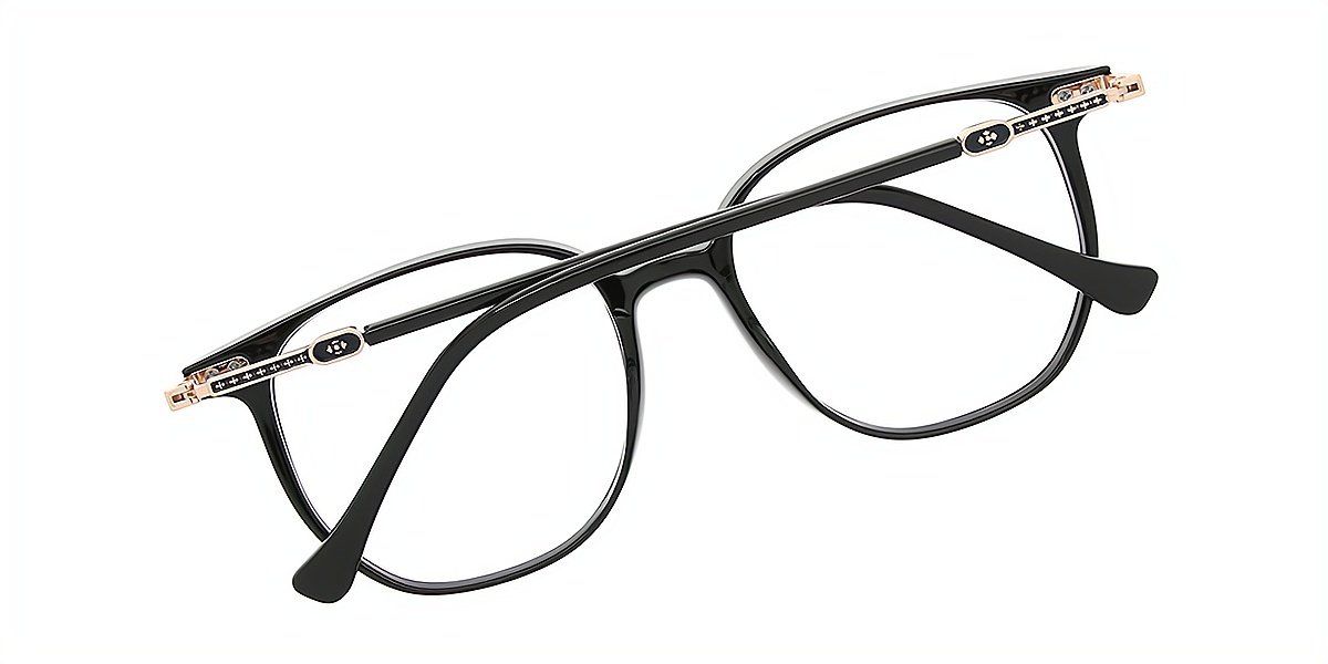 Black Horn Simple Lightweight TR90 Eyeglasses