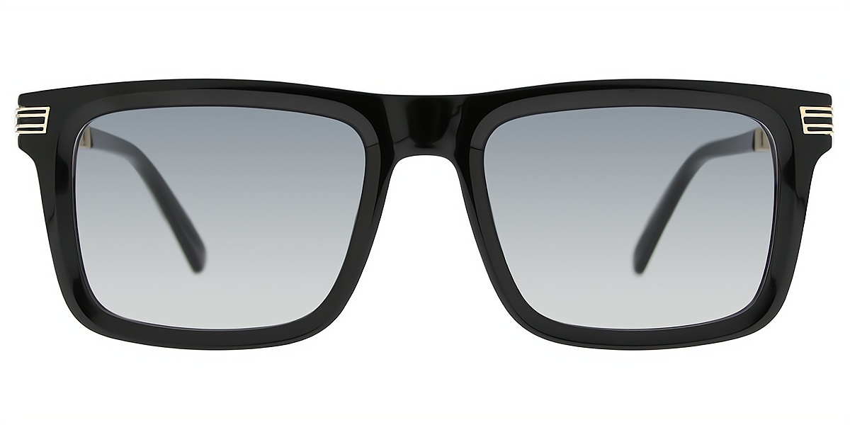 Black Rectangle Oversized Chic TR90 Eyeglasses