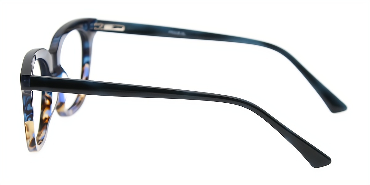 Blue Horn Ornate Acetate Eyeglasses