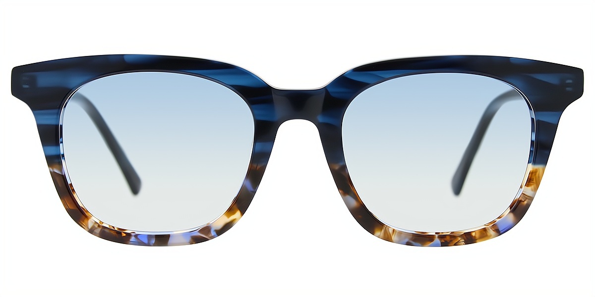 Blue Horn Ornate Acetate Eyeglasses