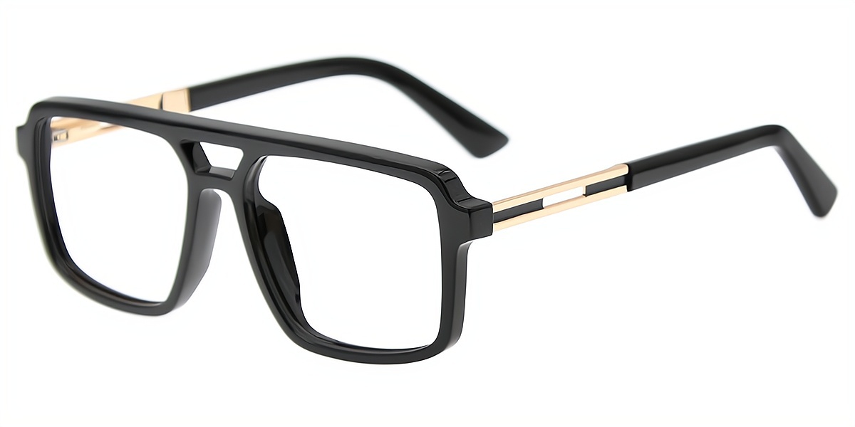 Black Aviator Classic TR90 Eyeglasses