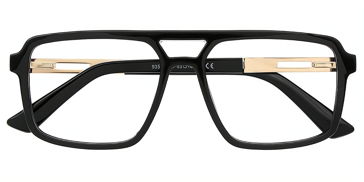 Black Aviator Classic TR90 Eyeglasses