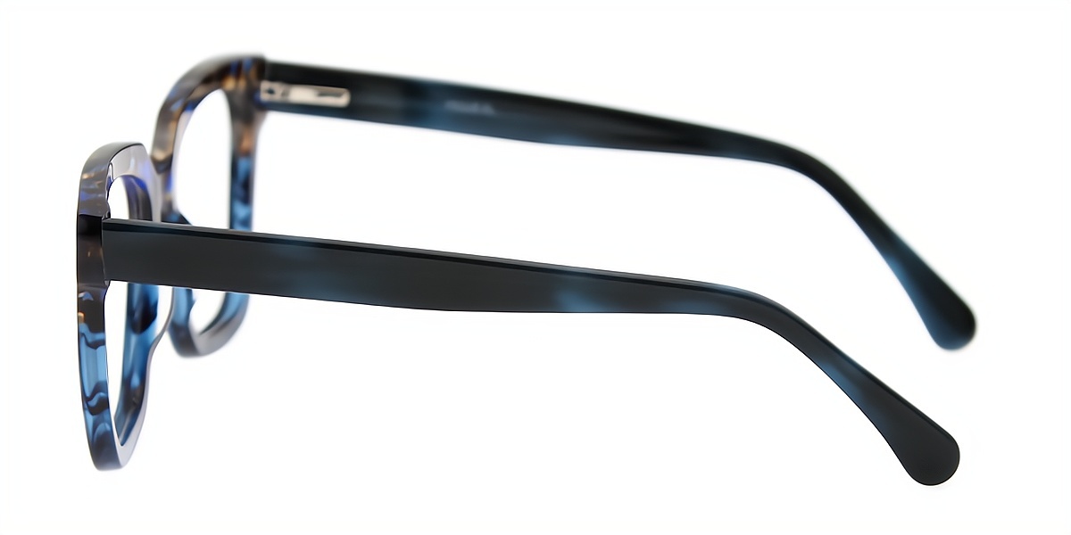Blue Tortoise Horn Unique Acetate Eyeglasses