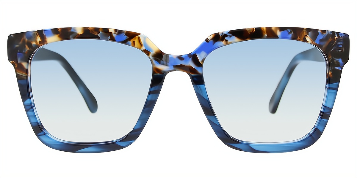 Blue Tortoise Horn Unique Acetate Eyeglasses
