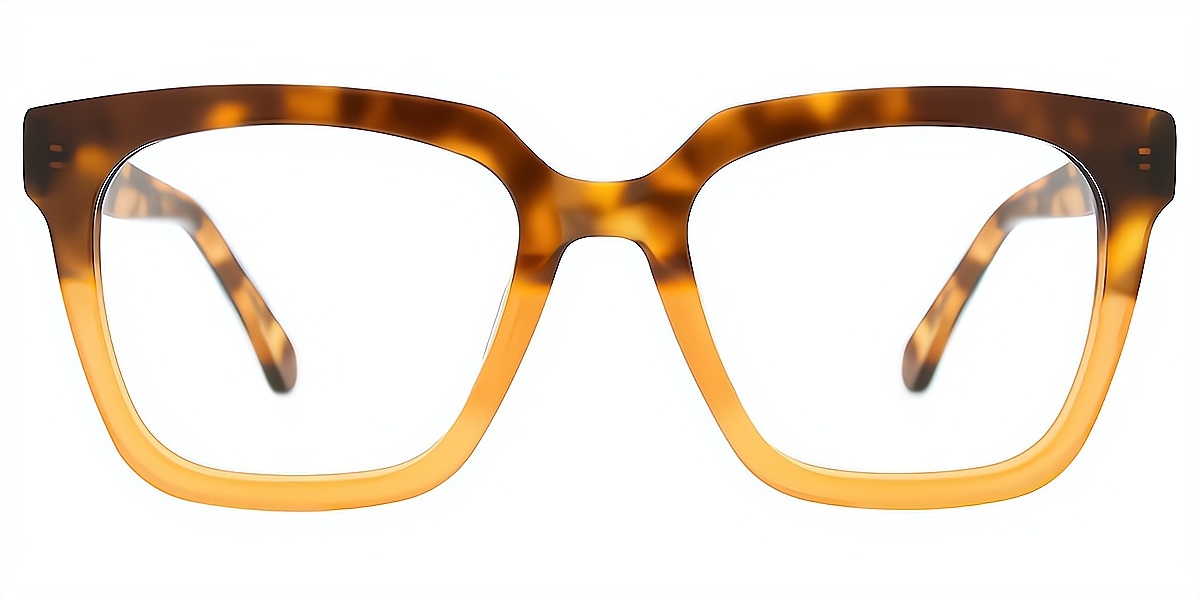 Brown Tortoise Horn Unique Acetate Eyeglasses
