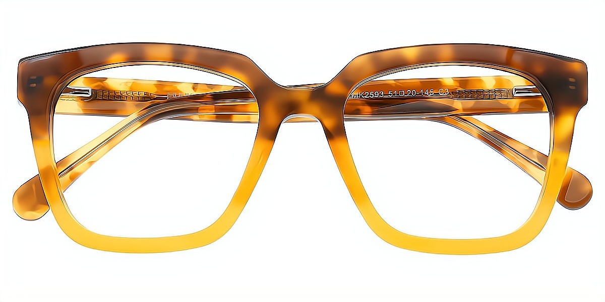 Brown Tortoise Horn Unique Acetate Eyeglasses