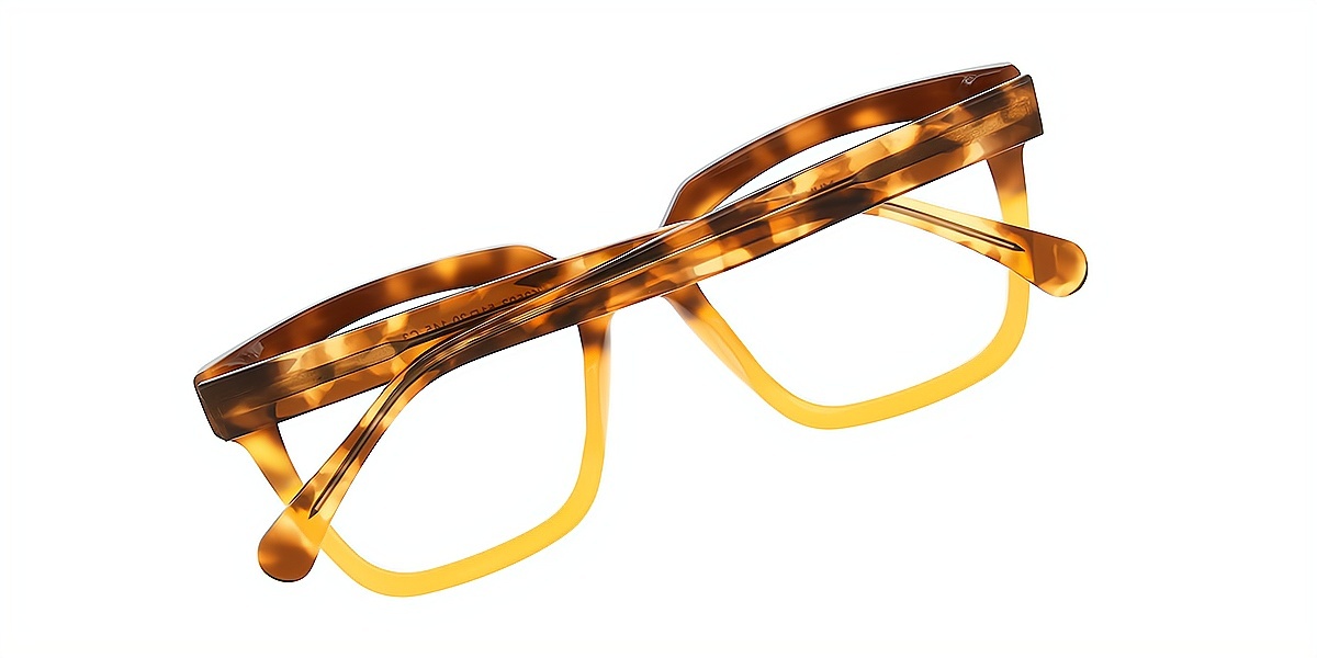 Brown Tortoise Horn Unique Acetate Eyeglasses