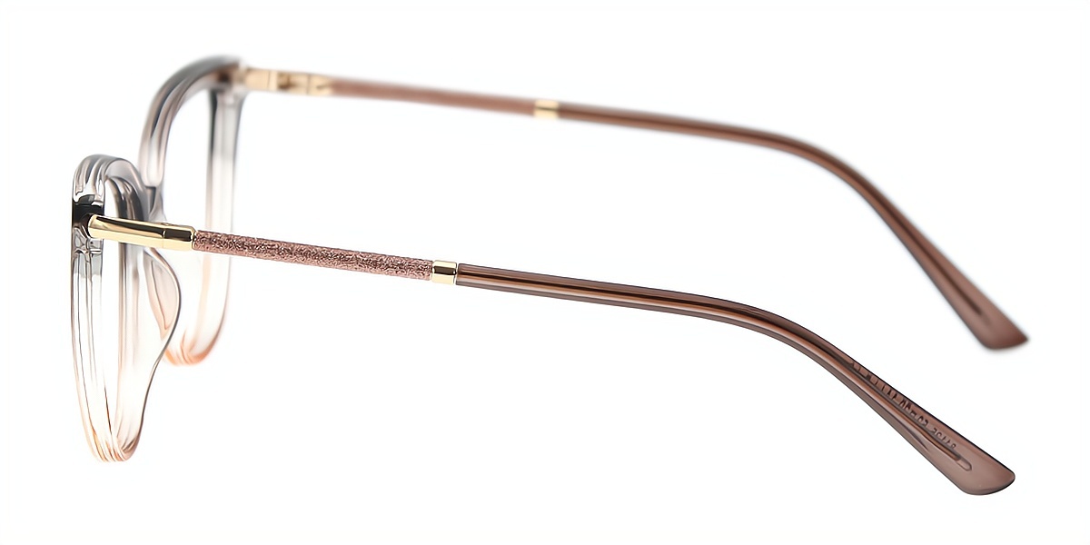 Brown Gradient Cat Eye Elegant TR90 Eyeglasses