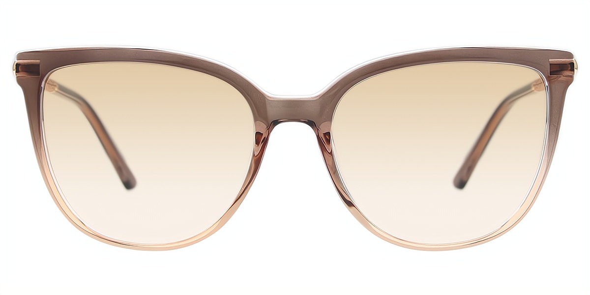 Brown Gradient Cat Eye Elegant TR90 Eyeglasses