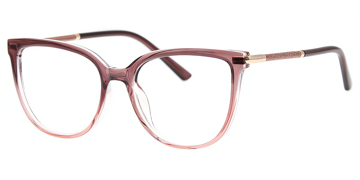 Purple Pink Cat Eye Elegant TR90 Eyeglasses