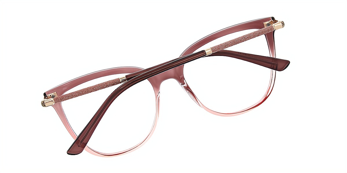 Purple Pink Cat Eye Elegant TR90 Eyeglasses
