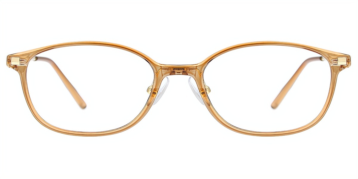 Brown Rectangle Simple Lightweight TR90 Eyeglasses