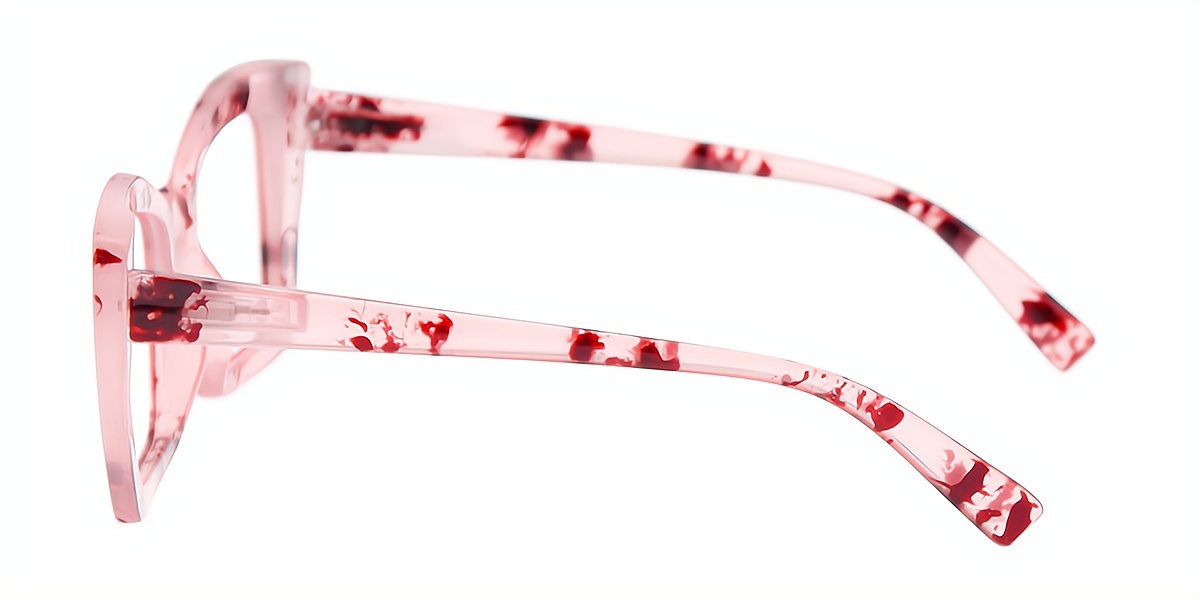 Pink Butterfly Wide Plastic Eyeglasses